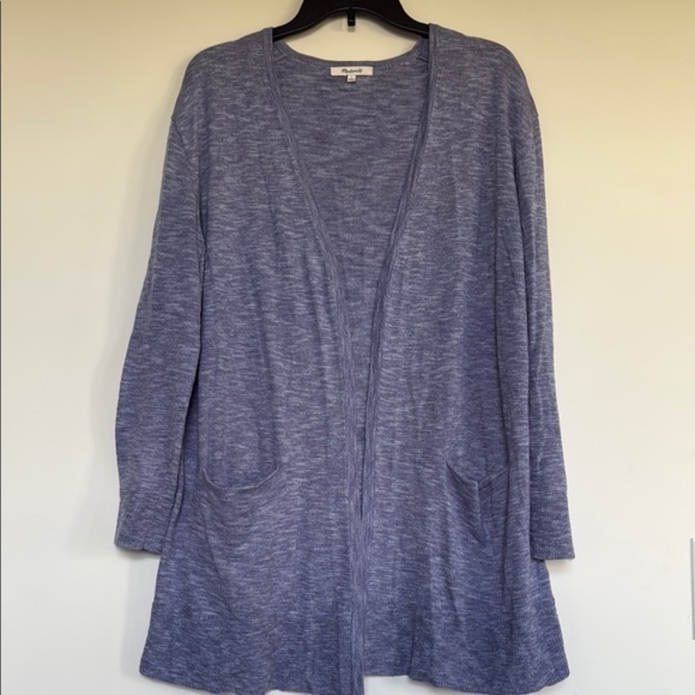 Madewell Women's Blue Open-Front Sweater - Picture 2 of 10